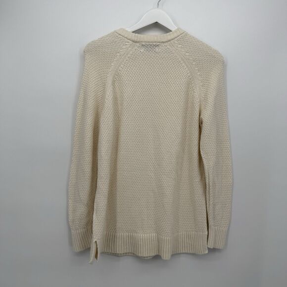 Old Navy Cream Crewneck Knit Sweater Size Small Oversized Fall Classic - Picture 9 of 9